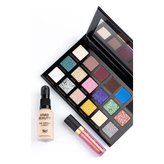Anar Beauty BB krem, lip gloss və palet setləri